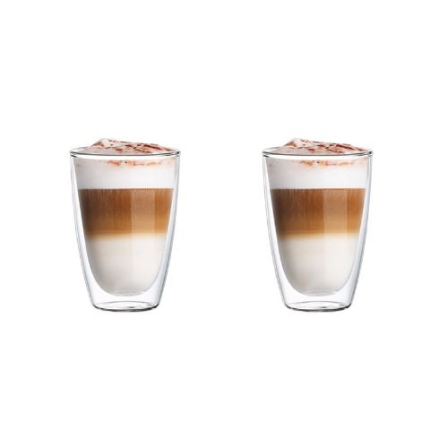 Aramoro Borosilicate Glass Double Wall Cup, 270ml, 2Pcs/Set