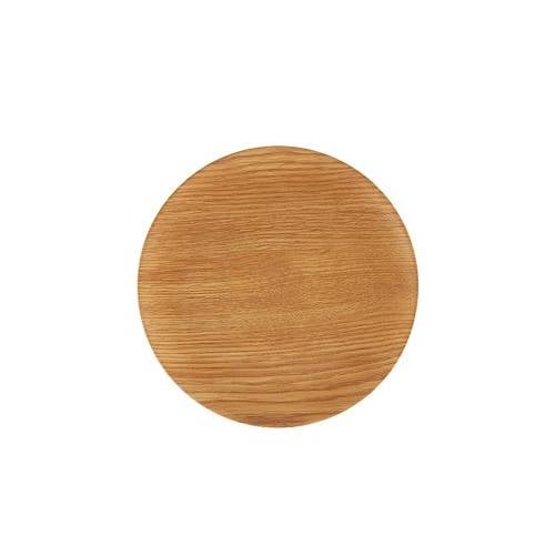 Zicco Melamine Round Plate Ø25.5xH2.1cm, Light Wood