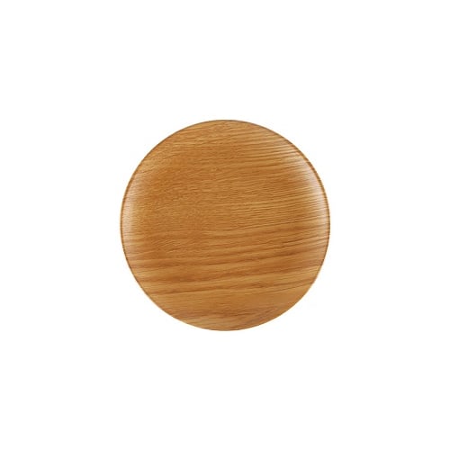 Zicco Melamine Round Plate Ø20xH1.8cm, Light Wood