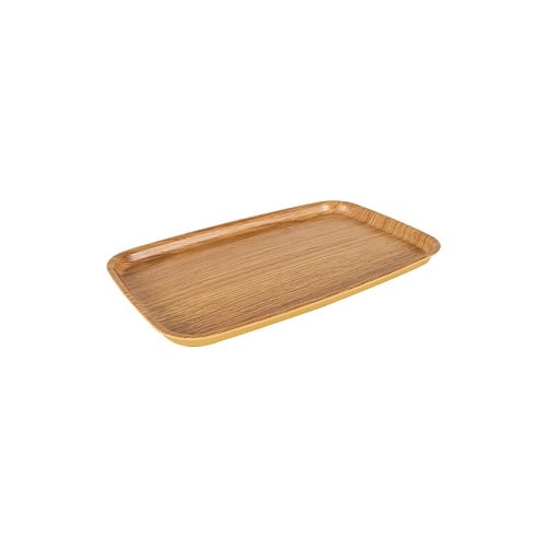 Zicco Melamine Rectangle Tray/Cover For M2340 GN 1/4 L26.5xW16.2xH1.3cm, Light Wood