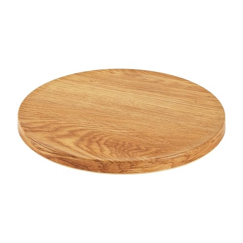 Zicco Melamine Round Plate Ø32xH1.7cm, Light Wood