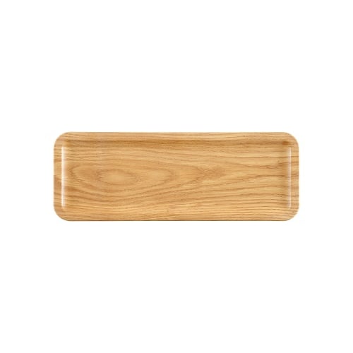 Zicco Melamine Rectangle Plate L35xW13.2xH2.2cm, Light Wood