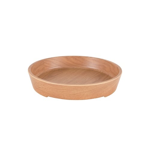 Zicco Melamine Round Tray Ø26.5xH5cm, Light Wood