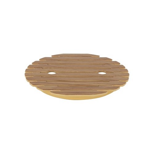 Zicco Melamine Hollow Out Round Tray Ø24.2xH2.2cm, Light Wood