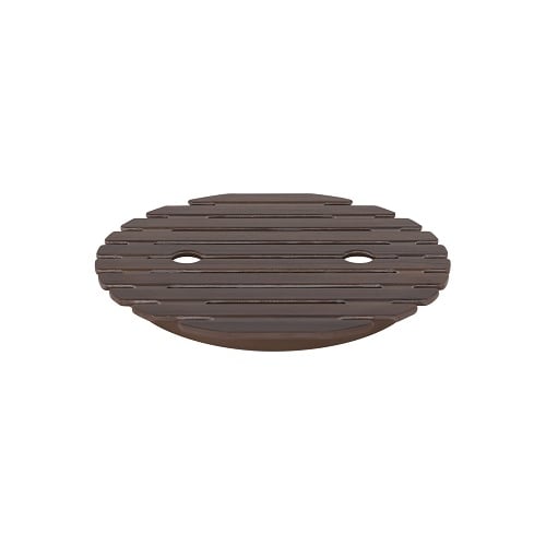 Zicco Melamine Hollow Out Round Tray Ø24.2xH2.2cm, Purple Wood