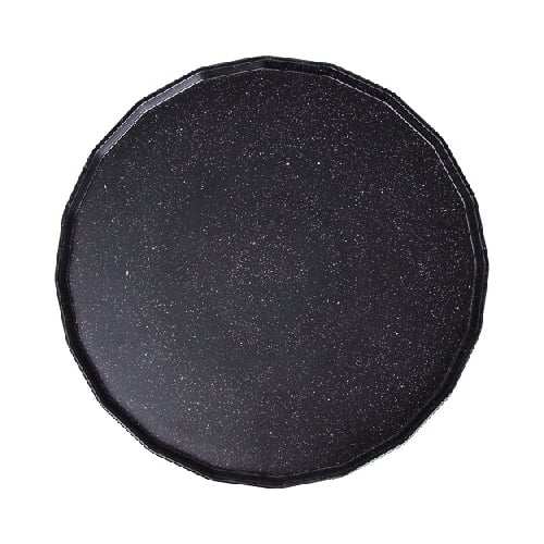 Zicco Melamine Round Plate Ø22xH1.9cm, Solid Black Speckle