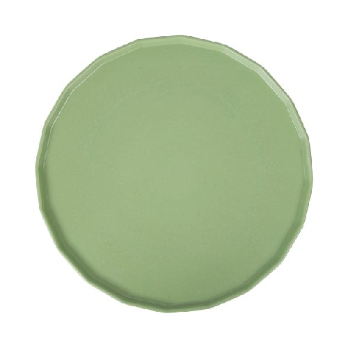 Zicco Melamine Round Plate Ø22xH1.9cm, Solid Green Speckle