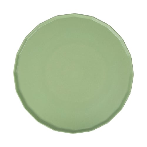 Zicco Melamine Round Plate Ø29.5xH1.9cm, Solid Green Speckle