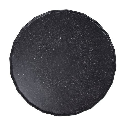 Zicco Melamine Round Plate Ø31.5xH1.9cm, Solid Black Speckle