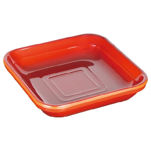 Zicco Melamine Square Plate L9.1xW9.1xH2cm, Orange