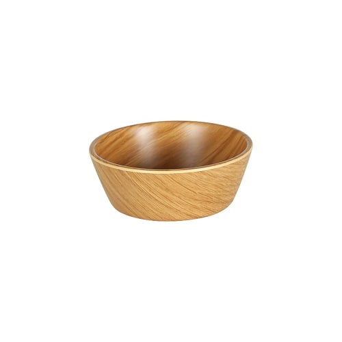 Zicco Melamine Round Bowl Ø12.5xH4.6cm, Light Wood