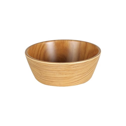 Zicco Melamine Round Bowl Ø15.5xH5.8cm, Light Wood