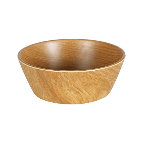 Zicco Melamine Round Bowl Ø20.5xH7.5cm, Light Wood