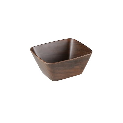 Zicco Melamine Rectangle Dish L17.6xW16.2xH8cm, Purple Wood