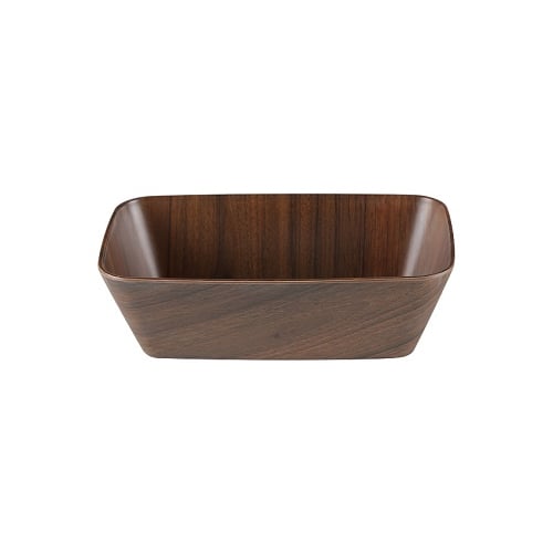 Zicco Melamine Rectangle Dish L26.5xW16.2xH8cm, Purple Wood