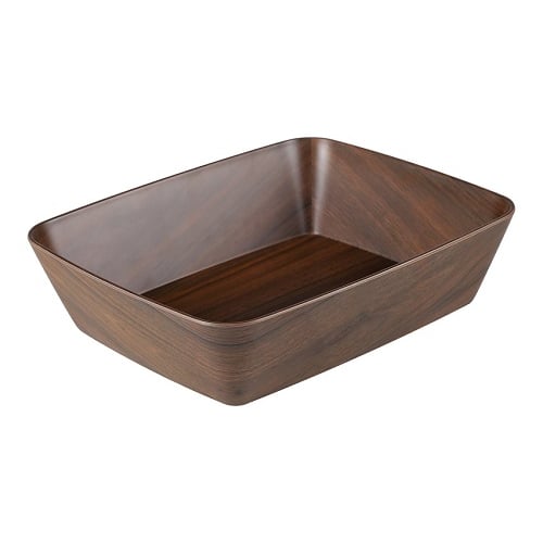 Zicco Melamine Rectangle Dish L32.5xW26.5xH8cm, Purple Wood