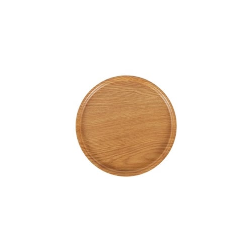 Zicco Melamine Round Tray/Cover For M2440 Ø22xH1.3cm, Light Wood