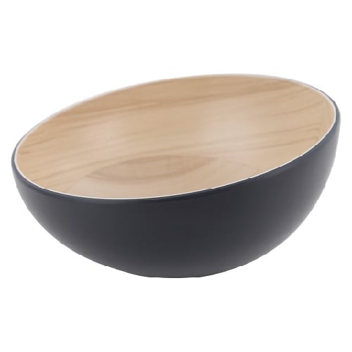 Zicco Melamine Bowl Ø28.5xH13.8cm, 4400Ml, Black Wood Grain