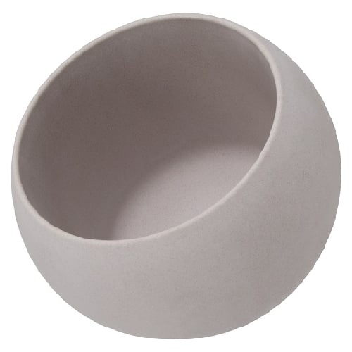 Zicco Melamine Round Display Bowl L18.6xW18.9xH17.7cm, White Ash Spray Spot