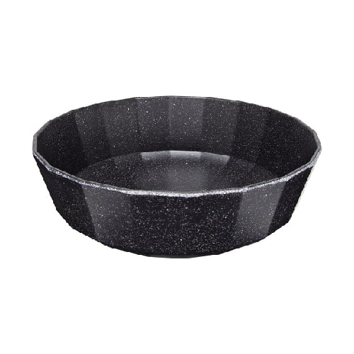 Zicco Melamine Round Bowl Ø24.7xH8.4cm, Solid Black Speckle