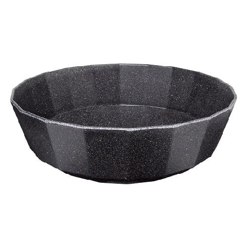 Zicco Melamine Round Bowl Ø28.8xH9.8cm, Solid Black Speckle