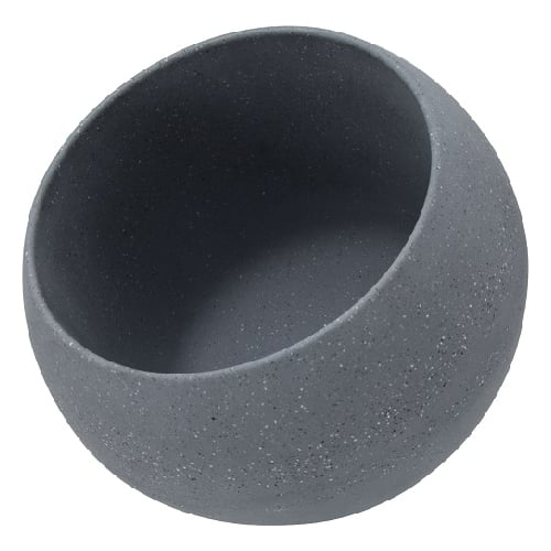 Zicco Melamine Round Display Bowl L13xW13.4xH12.6cm, Grey Spray Spot