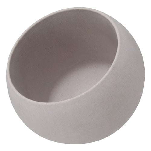 Zicco Melamine Round Display Bowl L13xW13.4xH12.6cm, White Ash Spray Spot