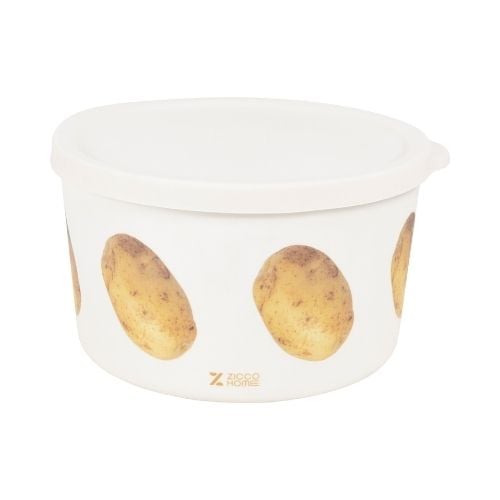Zicco Melamine Storage Box With Lid Ø17.5xH10cm, 1.9L, Potato Pattern, Easy Life