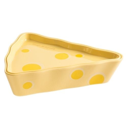 Zicco Melamine Cheese Shaped Storage Box L24.4xW20xH6cm, Emmental