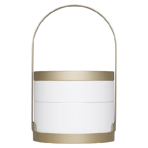 Zicco Melamine Display Set Ø20.5cm, Golden &White