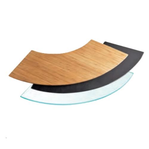 Cal-Mil Bamboo Curved Display Shelf L40xW40xH0.6cm, Midnight Black