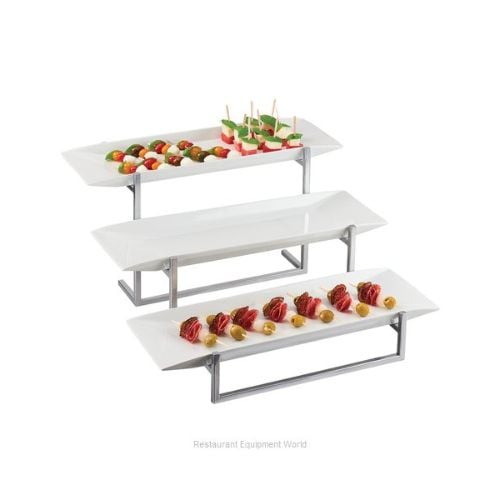 Cal-Mil 3 Tier Incline Display Stand With Porcelain Rectangle Platters W58xD62xH30cm