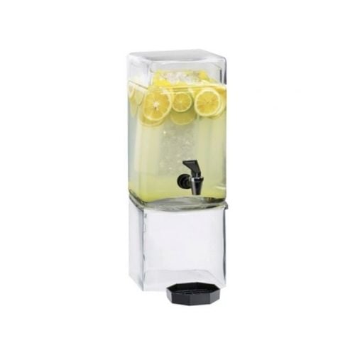 Cal-Mil Square Acrylic Beverage Dispenser With Infusion Chamber W7¼xD9¼xH18½", 1.5Gal