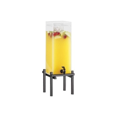 Cal-Mil 1x1 Acrylic Beverage Dispenser, 3 Gal, Ice Chamber, Black, W10¼xD10½xH25½