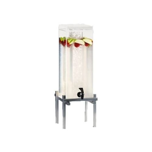 Cal-Mil 1x1 Acrylic Beverage Dispenser, 3 Gal, Ice Chamber, Silver, W10¼xD10½xH25½
