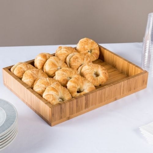 Cal-Mil Bamboo Tray And Riser W16xD11xH2"
