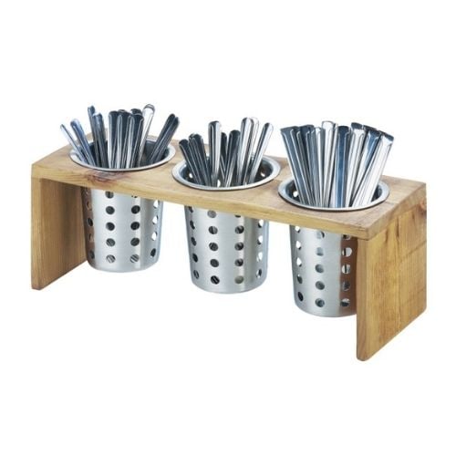 Cal-Mil Cylinder Stand W16WxD5¾xH6", Madera