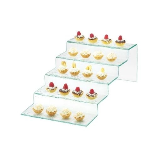 Cal-Mil Glacier Stair-Step Riser W11½xD20xH7", Gourmet Display