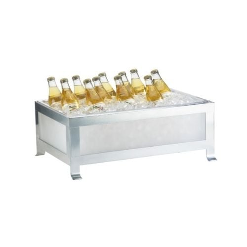 Cal-Mil Soho Ice Housings Include Clear Polycarbonate Ice Pan L20¾xW14¾xH8", Silver