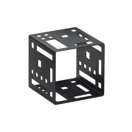 Cal-Mil Stainless Steel Square Cube Riser W9xD9xH9", Black