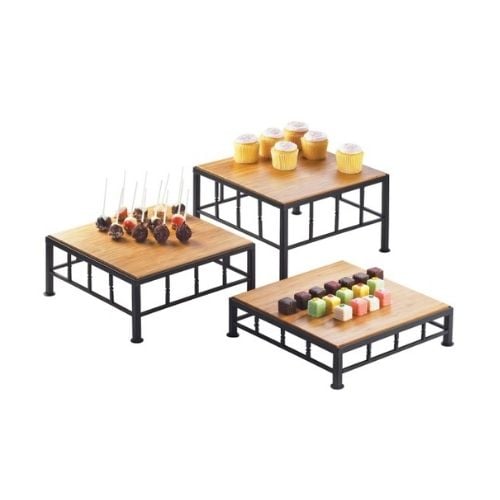 Cal-Mil Iron/Bamboo Riser, W12xD12xH5"
