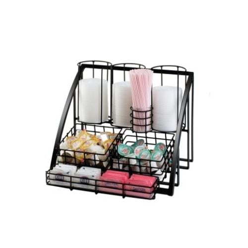 Cal-Mil Metal Condiment Organizer W15xD14xH12", Black
