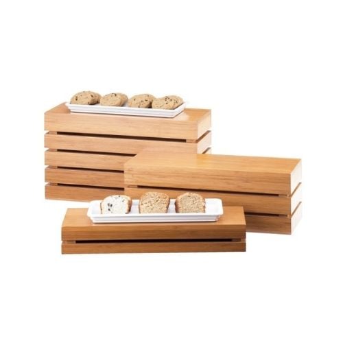 Cal-Mil Bamboo Rectangle Crate Riser, W20xD7xH11"
