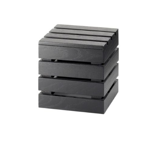 Cal-Mil Bamboo Square Crate Riser W9xD9xH9", Midnight Bamboo