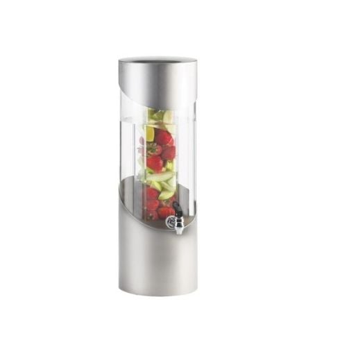 Cal-Mil Stainless Steel Round Beverage Dispenser With Infusion Chamber W8¼xD10½xH23½, 3Gal