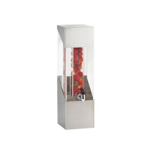 Cal-Mil Stainless Steel Square Beverage Dispenser With Infusion Chamber W7¼xD9½xH24½", 3Gal