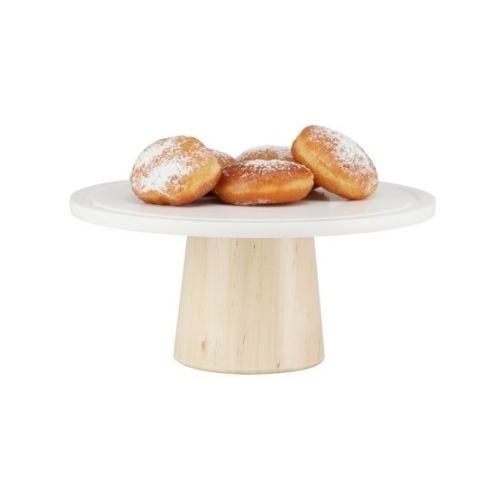 Cal-Mil Wooden Cake Stand D12xH5", Blonde