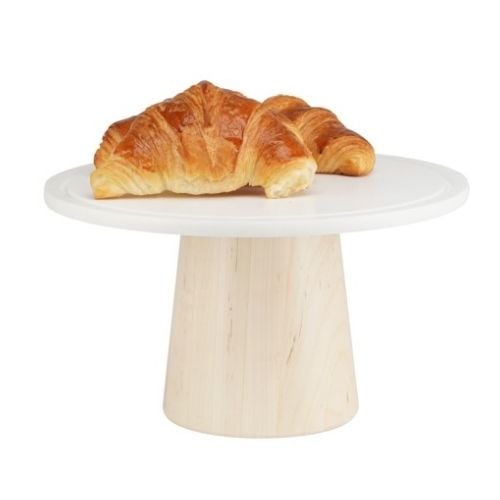 Cal-Mil Wooden Cake Stand D12xH7", Blonde