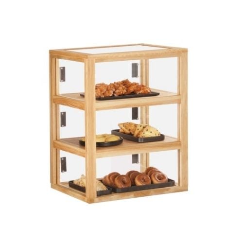 Cal-Mil Wooden Bread Display Case With Acrylic Drawers  W21xl17xH28", Oak, Camden