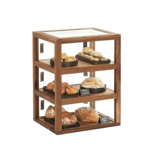 Cal-Mil Wooden Case Display W21xD17xH28", Walnut, Sydney